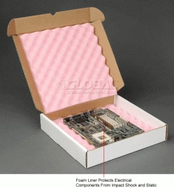 Anti Static Foam Shippers, 14"W x 14"L x 2-3/4"D, White - Pkg Qty 24 -Protective Packaging Sales Store B664509 2wco