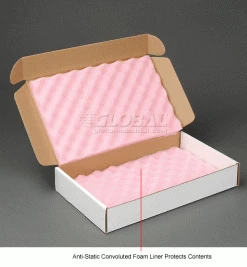 Anti Static Foam Shippers, 16"W x 10"L x 2-3/4"D, White - Pkg Qty 24 -Protective Packaging Sales Store B664510 1wco