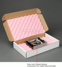 Anti Static Foam Shippers, 16"W x 10"L x 2-3/4"D, White - Pkg Qty 24 -Protective Packaging Sales Store B664510 2wco