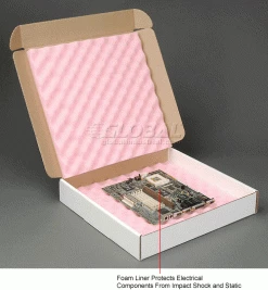 Anti Static Foam Shippers, 16"W x 16"W x 2-3/4"D, White - Pkg Qty 12 -Protective Packaging Sales Store B664512 2wco