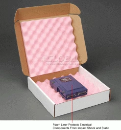 Anti Static Foam Shippers, 12"W x 12"L x 2-3/4"D, White - Pkg Qty 24 -Protective Packaging Sales Store B664513 2wco