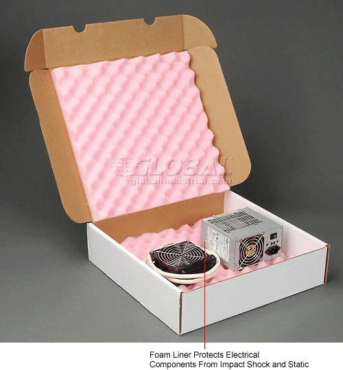 Anti Static Foam Shippers, 16"W x 16"L x 4"D, White - Pkg Qty 9 8 Anti Static Foam Shippers, 16"W x 16"L x 4"D, White - Pkg Qty 9 - Image 6