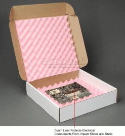 Anti Static Foam Shippers, 18"W x 18"L x 4"D, White - Pkg Qty 9 -Protective Packaging Sales Store B664517 2wco