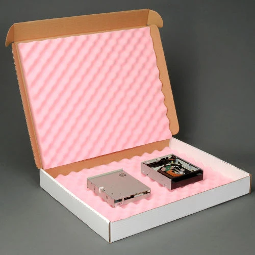 Anti Static Foam Shippers, 22"W x 18"L x 2-3/4"D, White - Pkg Qty 12 4 Anti Static Foam Shippers, 22"W x 18"L x 2-3/4"D, White - Pkg Qty 12 - Image 2