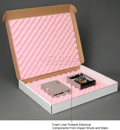 Anti Static Foam Shippers, 22"W x 18"L x 2-3/4"D, White - Pkg Qty 12 8 Anti Static Foam Shippers, 22"W x 18"L x 2-3/4"D, White - Pkg Qty 12 - Image 6