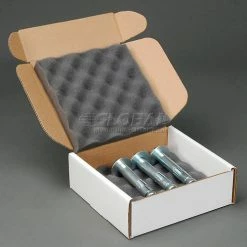 Standard Charcoal Shippers, 8"W x 8"L x 2-3/4"D, White - Pkg Qty 24 -Protective Packaging Sales Store B664521 01