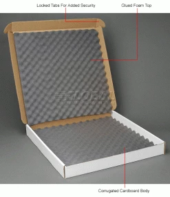 Standard Charcoal Shippers, 24"W x 24"L x 2-3/4"D, White - Pkg Qty 9 -Protective Packaging Sales Store B664524 1wco