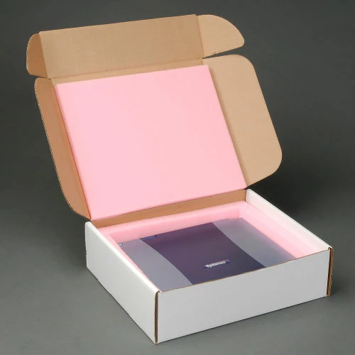 Anti Static Laptop Shippers W/ Front Lock Tabs, 14"W x 12"L x 4"D, White - Pkg Qty 12 4 Anti Static Laptop Shippers W/ Front Lock Tabs, 14"W x 12"L x 4"D, White - Pkg Qty 12 - Image 2