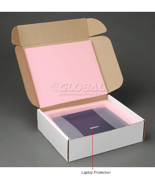 Anti Static Laptop Shippers W/ Front Lock Tabs, 14"W x 12"L x 4"D, White - Pkg Qty 12 8 Anti Static Laptop Shippers W/ Front Lock Tabs, 14"W x 12"L x 4"D, White - Pkg Qty 12 - Image 6