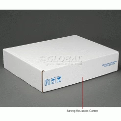 Anti Static Laptop Shippers W/ Front Lock Tabs, 18"W x 14"L x 4"D, White - Pkg Qty 4 -Protective Packaging Sales Store B664526 3wco