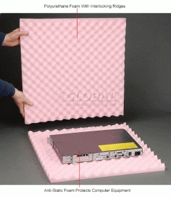 Anti Static Convoluted Foam Set, 24"W x 24"L x 2" Thick, Pink - Pkg Qty 6 -Protective Packaging Sales Store B664528 1wco