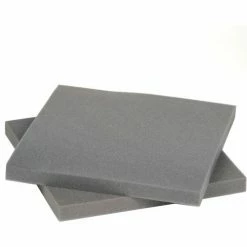 Reusable Soft Foam Pads, 12"W x 12"L x 1" Thick, Charcoal - Pkg Qty 48