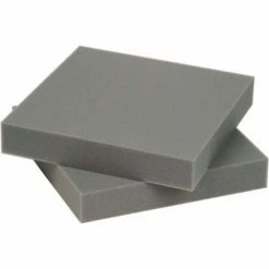 Reusable Soft Foam Pads, 12"W x 12"L x 2" Thick, Charcoal - Pkg Qty 24