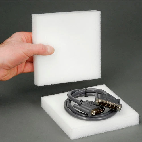 Reusable Soft Foam Pads, 6"W x 6"L x 1" Thick, White - Pkg Qty 50 4 Reusable Soft Foam Pads, 6"W x 6"L x 1" Thick, White - Pkg Qty 50 - Image 2