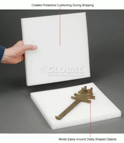 Reusable Soft Foam Pads, 12"W x 12"L x 1" Thick, White - Pkg Qty 48 -Protective Packaging Sales Store B664535 1wco