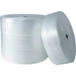 Global Industrial Non Perforated Air Bubble Roll, 12"W x 375'L x 5/16" Thick, Clear, 4/Pack