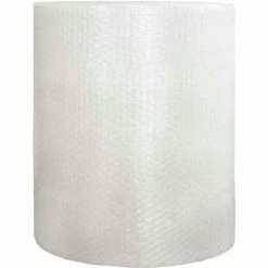 Global Industrial HD Non Perforated Bubble Roll, 48"W x 250'L x 1/2" Thick, Clear