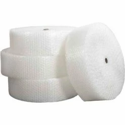 Global Industrial™ HD Non Perforated Bubble Roll, 24"W x 250'L x 1/2" Thick, Clear, 4/Pk