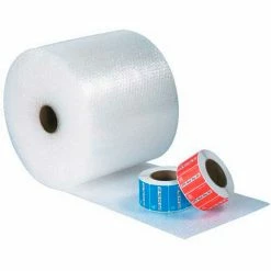 Global Industrial™ UPSable Non Perforated Bubble Roll, 12"W x 125'L x 1/2" Thick, Clear, 4/Pk