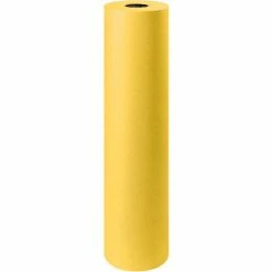 Global Industrial™ Colored Kraft Paper, 50 lbs., 36"W x 1000'L, Yellow, 1 Roll