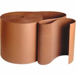 Singleface Corrugated Roll, A Flute, 72"W x 250L, Kraft, 1 Roll