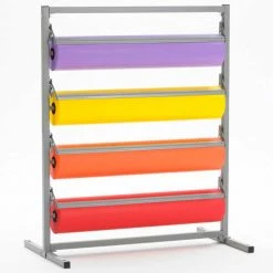 Bulman Products Horizontal Paper Dispenser w/ Cutter, 40-1/2"W x 24"D x 49-3/4"H, Gray