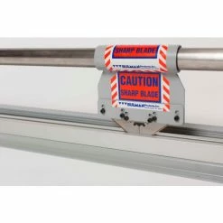 Bulman Products Portable Deluxe Razor x Cutter for 36" Material, 51"W x 5"D x 5-5/8"H, Gray 6 Bulman Products Portable Deluxe Razor x Cutter for 36" Material, 51"W x 5"D x 5-5/8"H, Gray -Protective Packaging Sales Store Deluxe Razor X close up 2