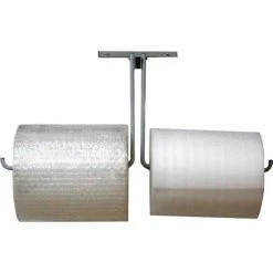 Encore Packaging Double Arm Bubble/Foam/Poly Dispenser Wall Mount Unit for 12" Material Width