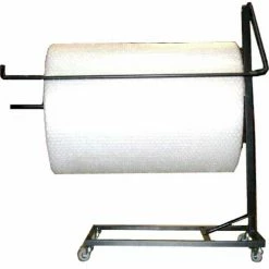 Encore Packaging Single Arm Bubble/Foam/Poly Dispenser Floor Unit w/ Tear Tag for 36" Material Width