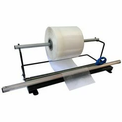 Encore Packaging Poly Tubing Dispenser with Slide Cutter for 12" Rolls, 25"L x 16"W x 7-1/2"H, Black