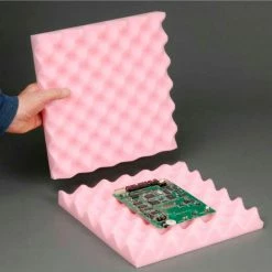 Anti Static Convoluted Foam Set, 12"W x 12"L x 2" Thick, Pink - Pkg Qty 24 -Protective Packaging Sales Store IDX 1000GLB003