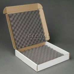 Standard Charcoal Shippers, 16"W x 16"L x 2-3/4"D, White - Pkg Qty 12 -Protective Packaging Sales Store IDX 1400GLB009