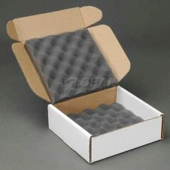 Standard Charcoal Shippers, 8"W x 8"L x 2-3/4"D, White - Pkg Qty 24 -Protective Packaging Sales Store IDX 1400GLB017