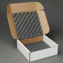 Standard Charcoal Shippers, 12"W x 12"WL x 4"D, White - Pkg Qty 24 -Protective Packaging Sales Store IDX 1400GLB036